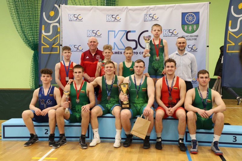 Tarptautinis imtynių turnyras Kelmės sporto centre